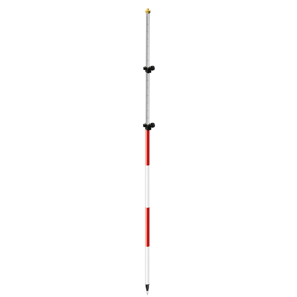Sitepro 12Ft Twist-Lock Prism Pole, Red/White, 10ths/Metric 07-4712-TMA